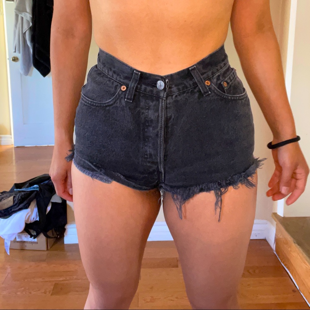 Black Jean Shorts high waisted